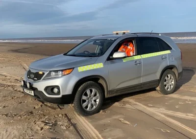 CRL response vehicle on the coast