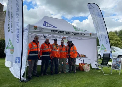 CRL team at a community event stand