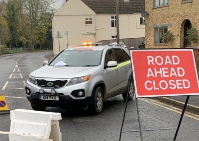 CRL vehicle managing road closure
